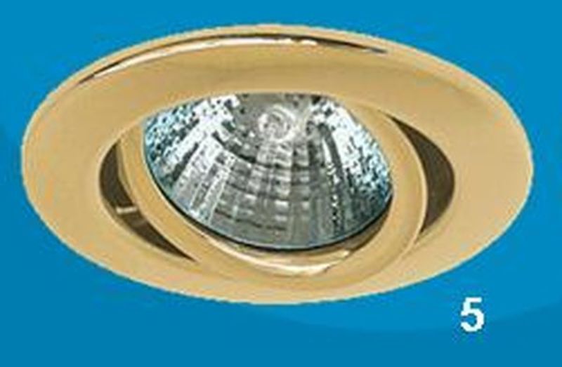 Светильник Акцент 113АА 1*50W GU 5.3 золото встр.поворот.