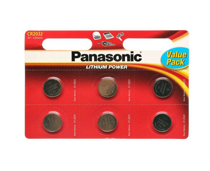 Батарейка литиевая PANASONIC СR 2032 дисковая бл/6
