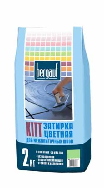 Затирка светло-зеленая 2кг Kitt  BERGAUF(10)