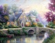 В1-049 Домик у речки 300*238 Фотопанно Divino Decori