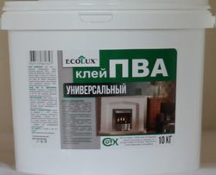 Клей ПВА Эколюкс универсальный клей 1,0кг (12) 