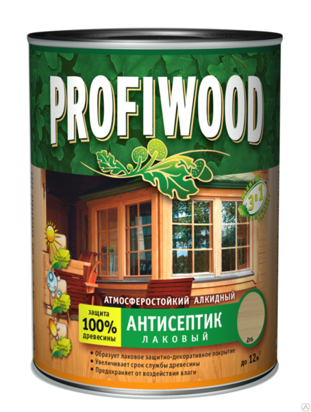Антисептик лаковый  тонирующий алкидный палисандр 0,7кг Profjwood 0735